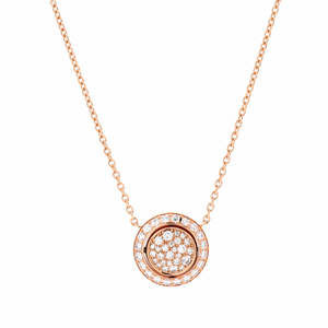 Piaget Possession Pendant Necklace 18K Rose Gold with Pave Diamonds